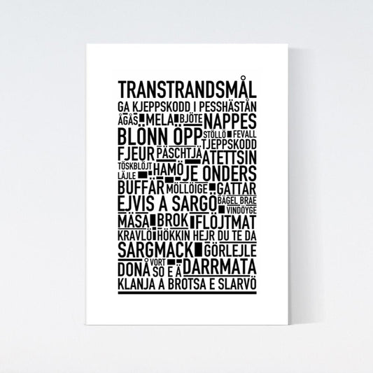 Transtrandsmål Dialekt Text Poster