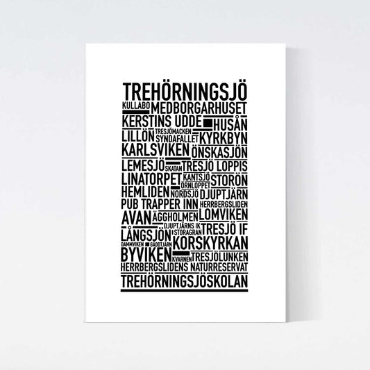 Trehörningsjö Text Poster