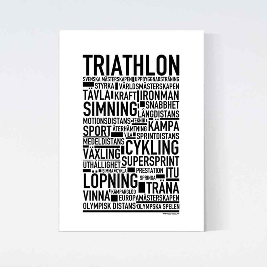 Triathlon Text Poster