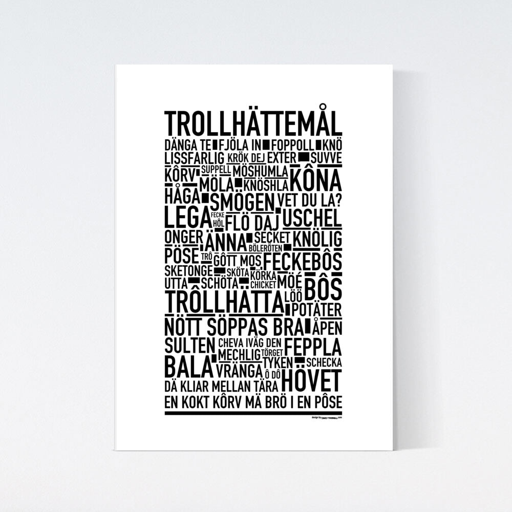 Trollhättemål Dialekt Text Poster