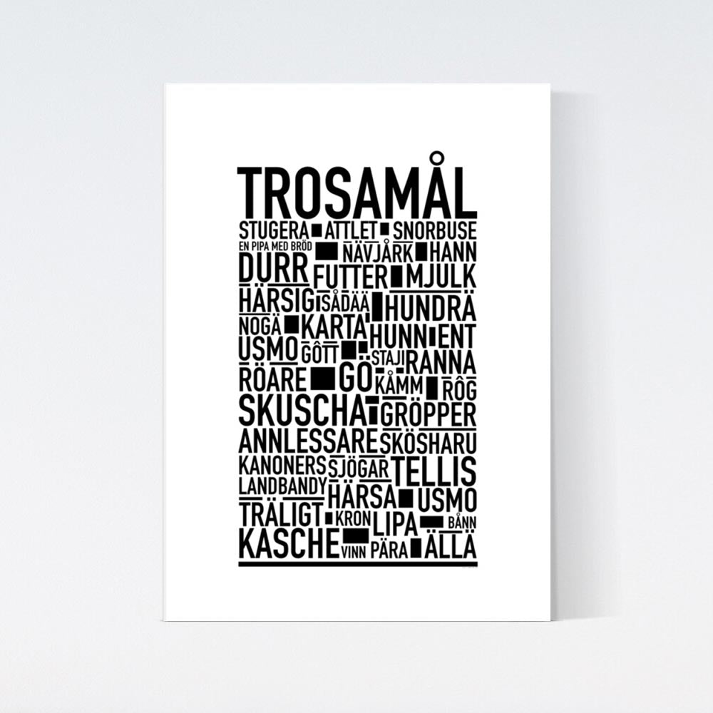 Trosamål Dialekt Text Poster