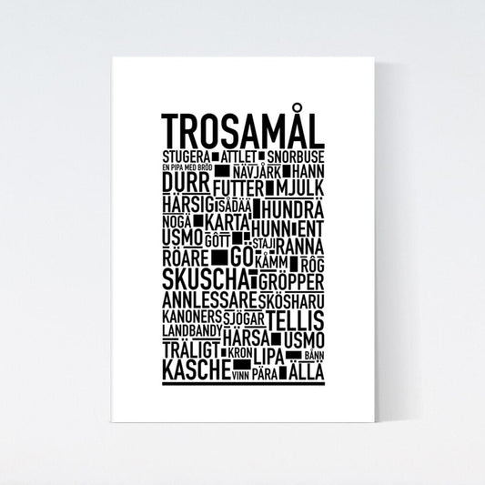Trosamål Dialekt Text Poster