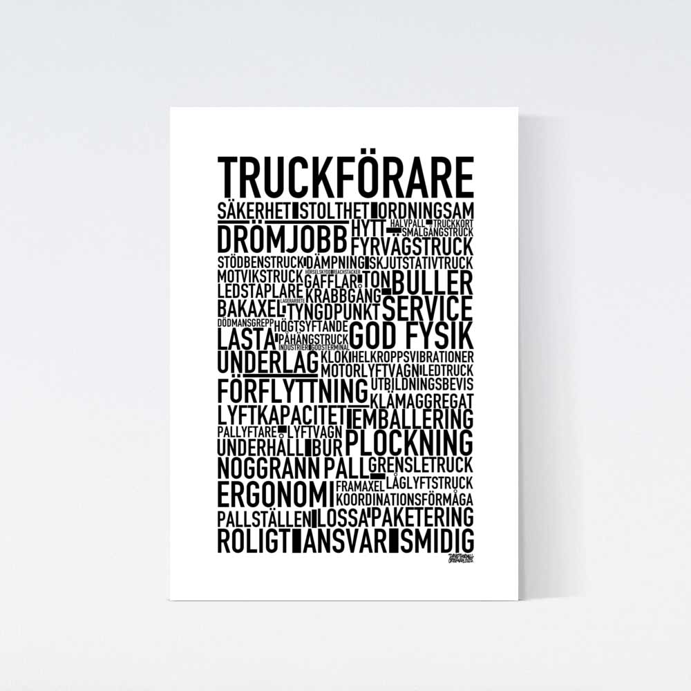 Truckförare Text Poster