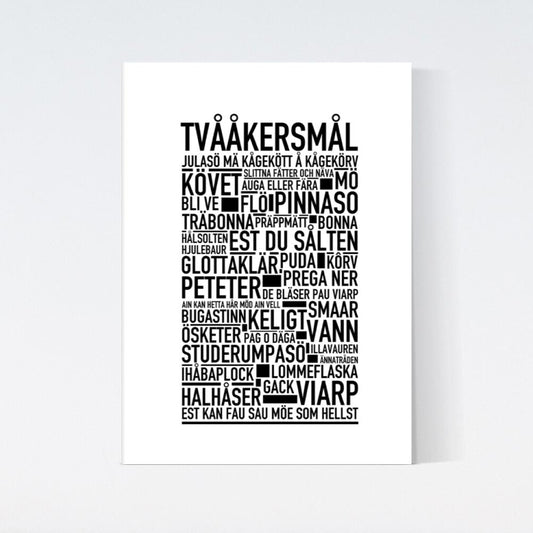Tvååkersmål Dialekt Text Poster