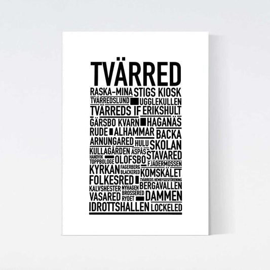 Tvärred Text Poster