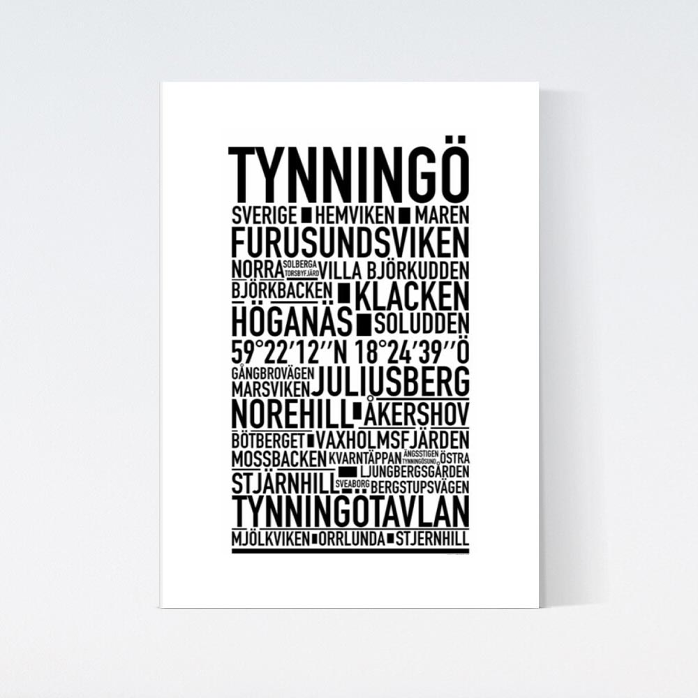Tynningö Text Poster
