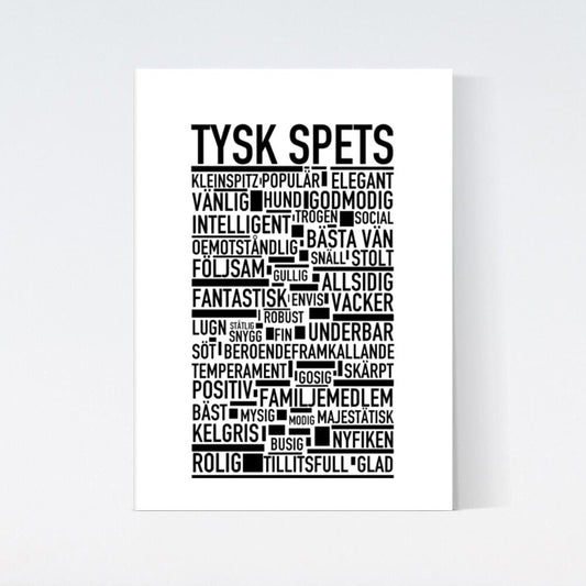 Tysk Spets Kleinspitz Text Poster