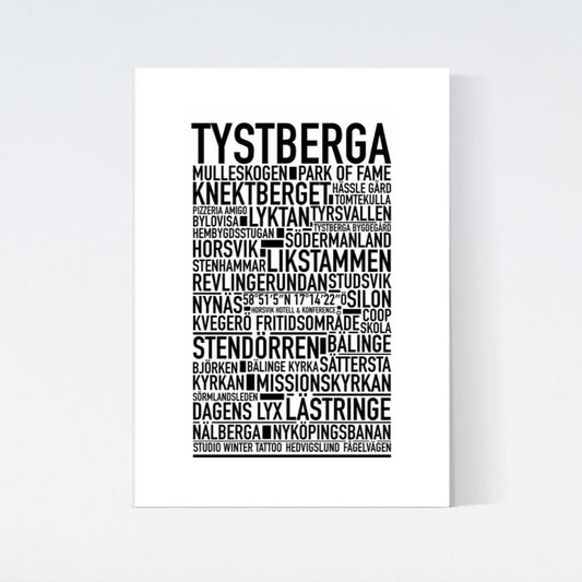 Tystberga Text Poster