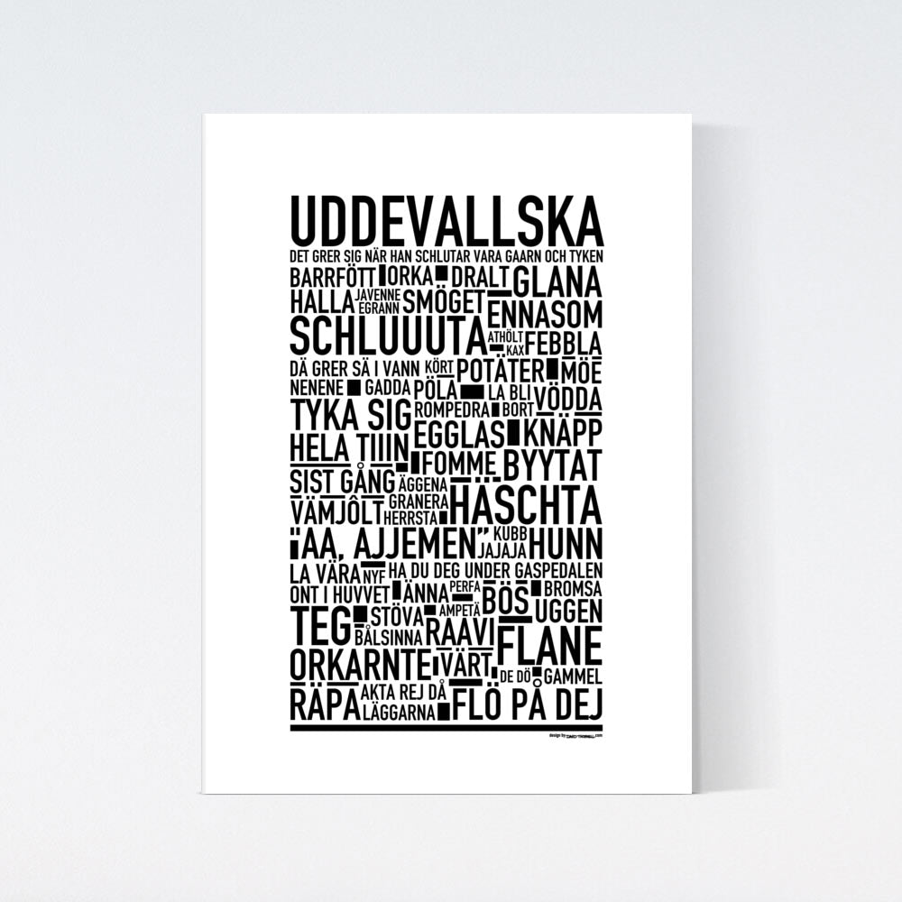 Uddevallska Dialekt Text Poster