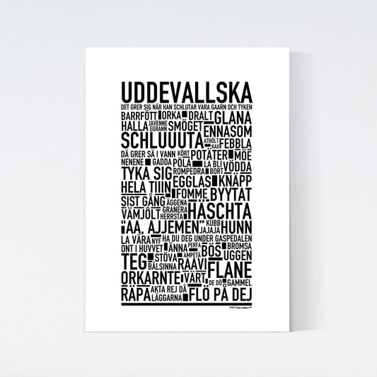 Uddevallska Dialekt Text Poster