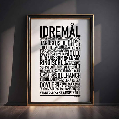 Idremål Dialekt Text Poster