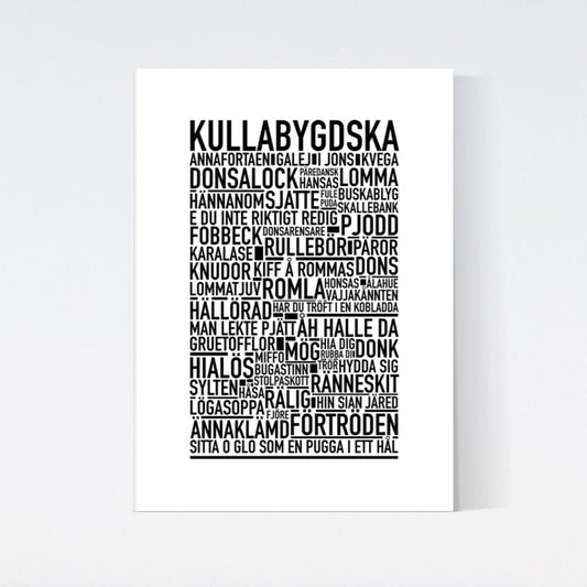 Kullabygdska Dialekt Text Poster