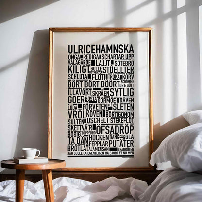 Ulricehamnska Dialekt Text Poster