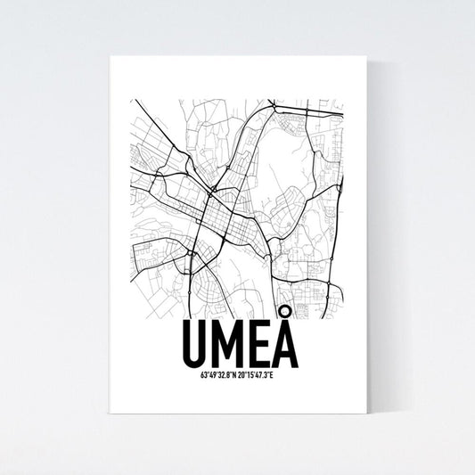 Umeå Karta Poster