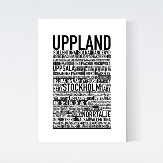 Uppland Landskap Text Poster