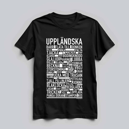 Uppländska Dialekt Text T-shirt