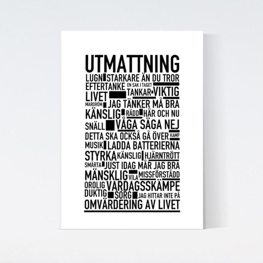 Utmattning Text Poster