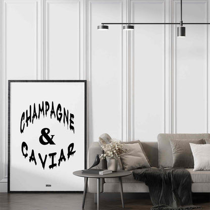 Champagne & Caviar Poster