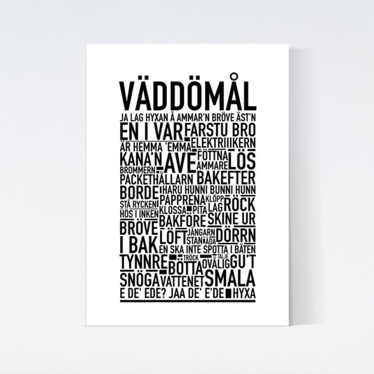 Väddömål Dialekt Text Poster