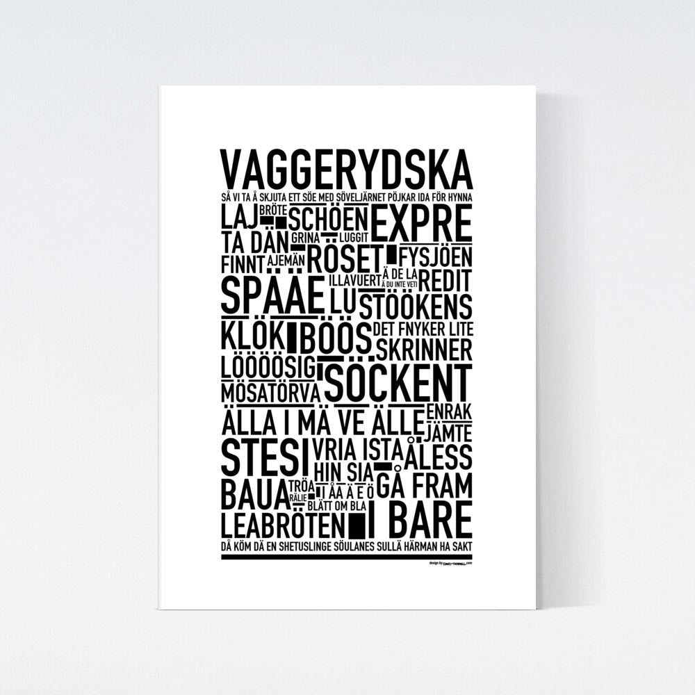 Vaggerydska Dialekt Text Poster