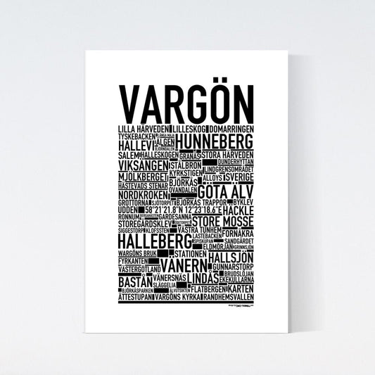 Vargön Text Poster