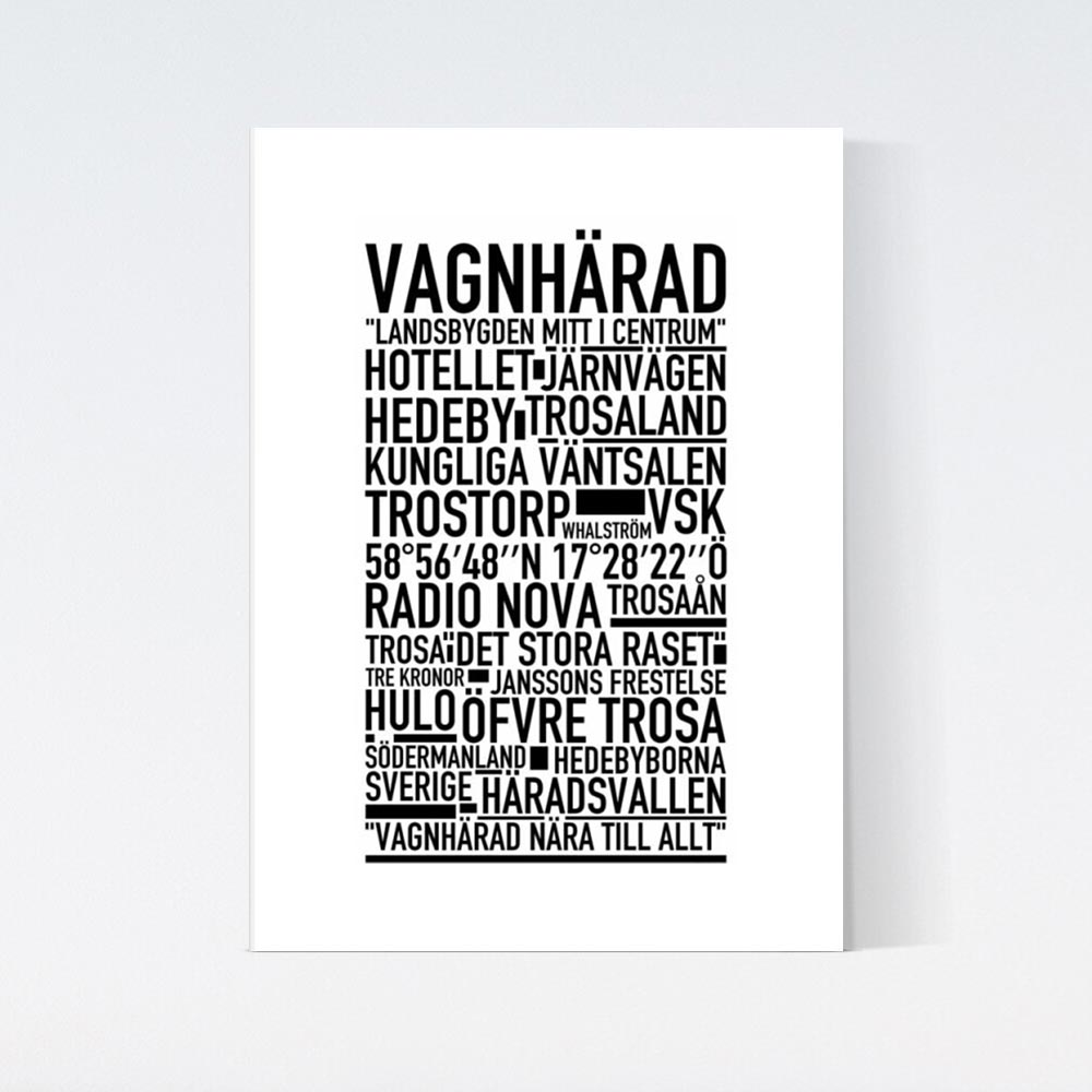 Vagnhärad Text Poster