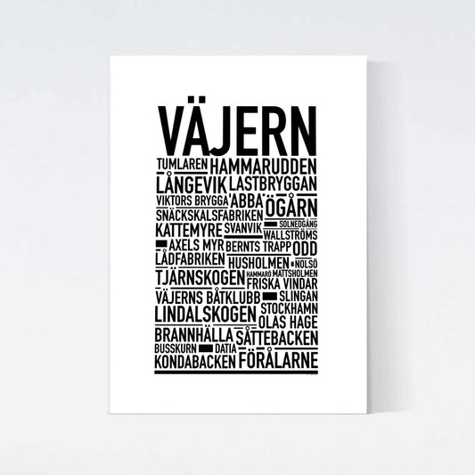 Väjern Text Poster