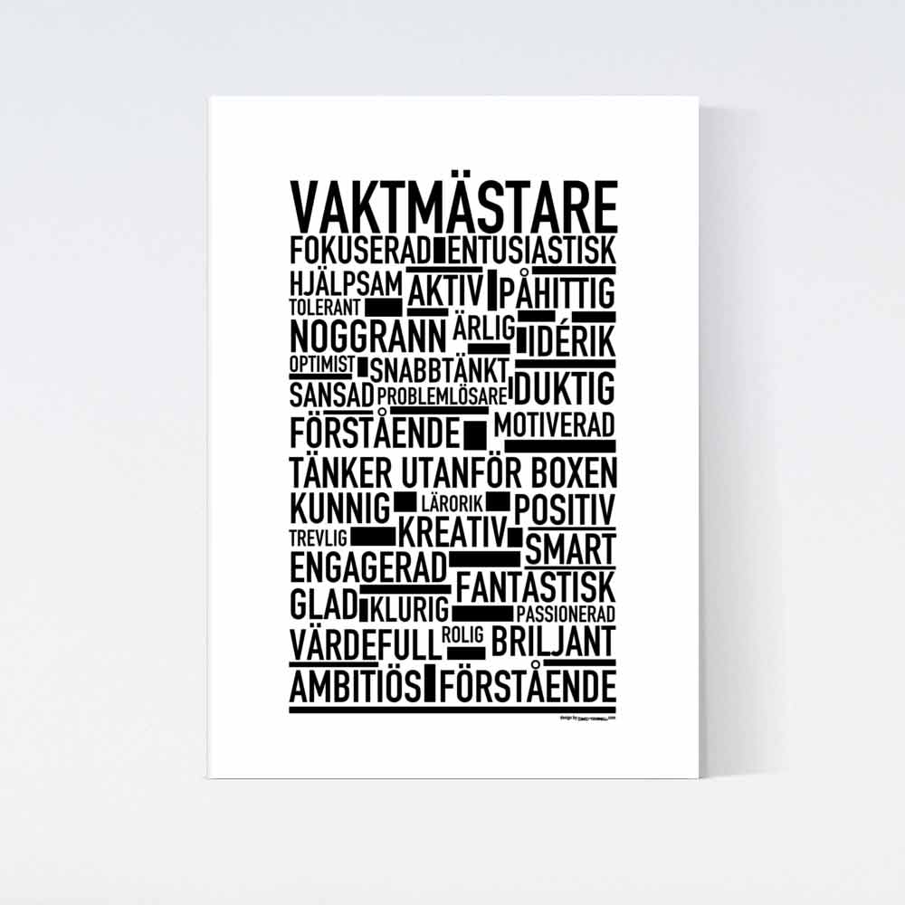 Vaktmästare Text Poster