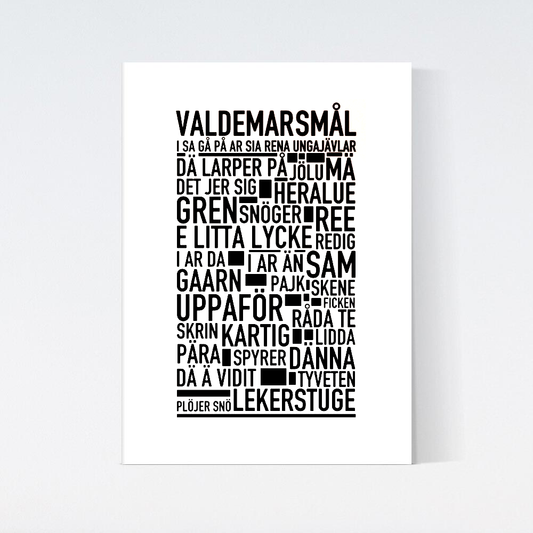 Valdemarsmål Dialekt Text Poster