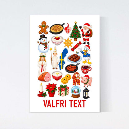 Svenska Julklassiker Valfri Text Poster