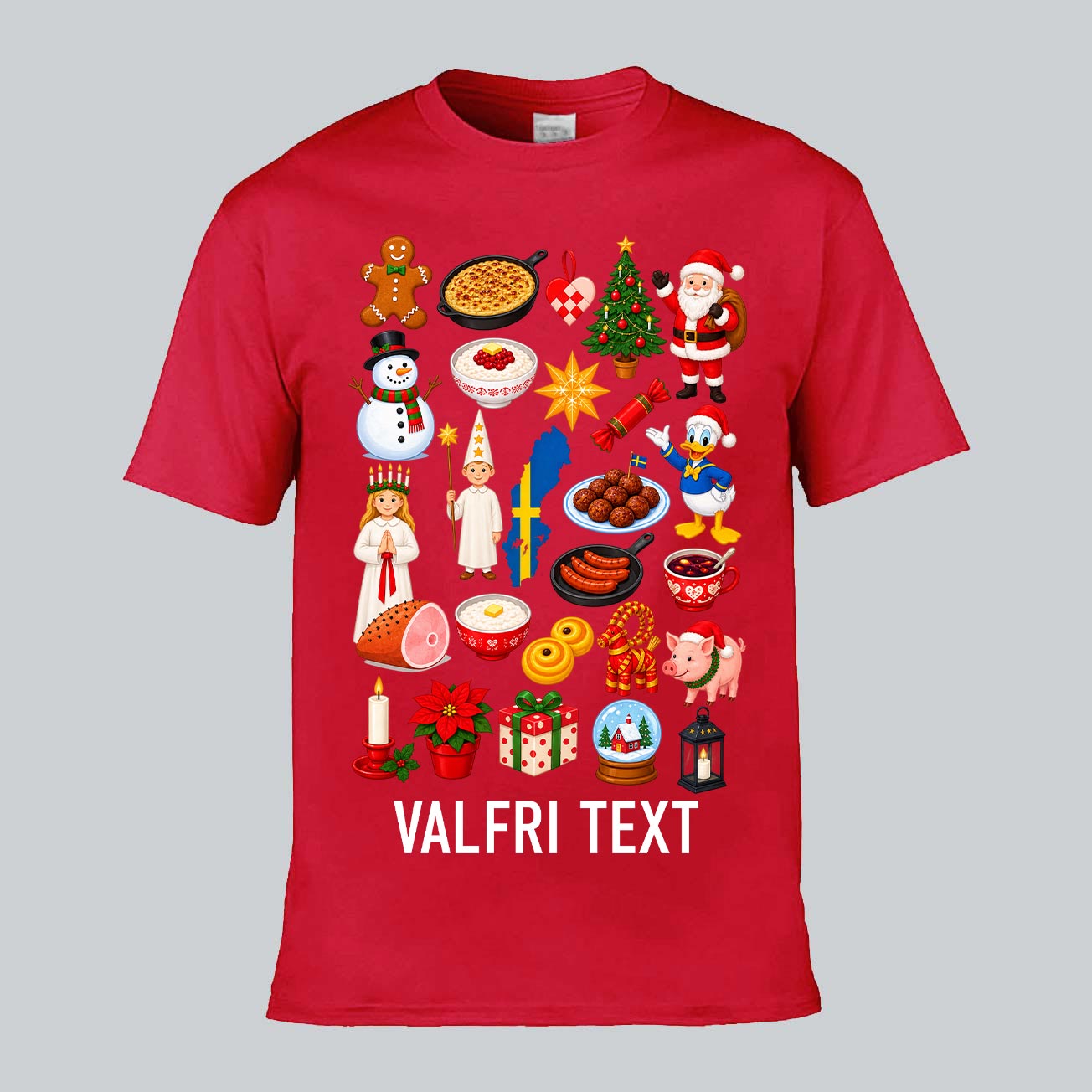Svenska Julklassiker Valfri Text T-shirt