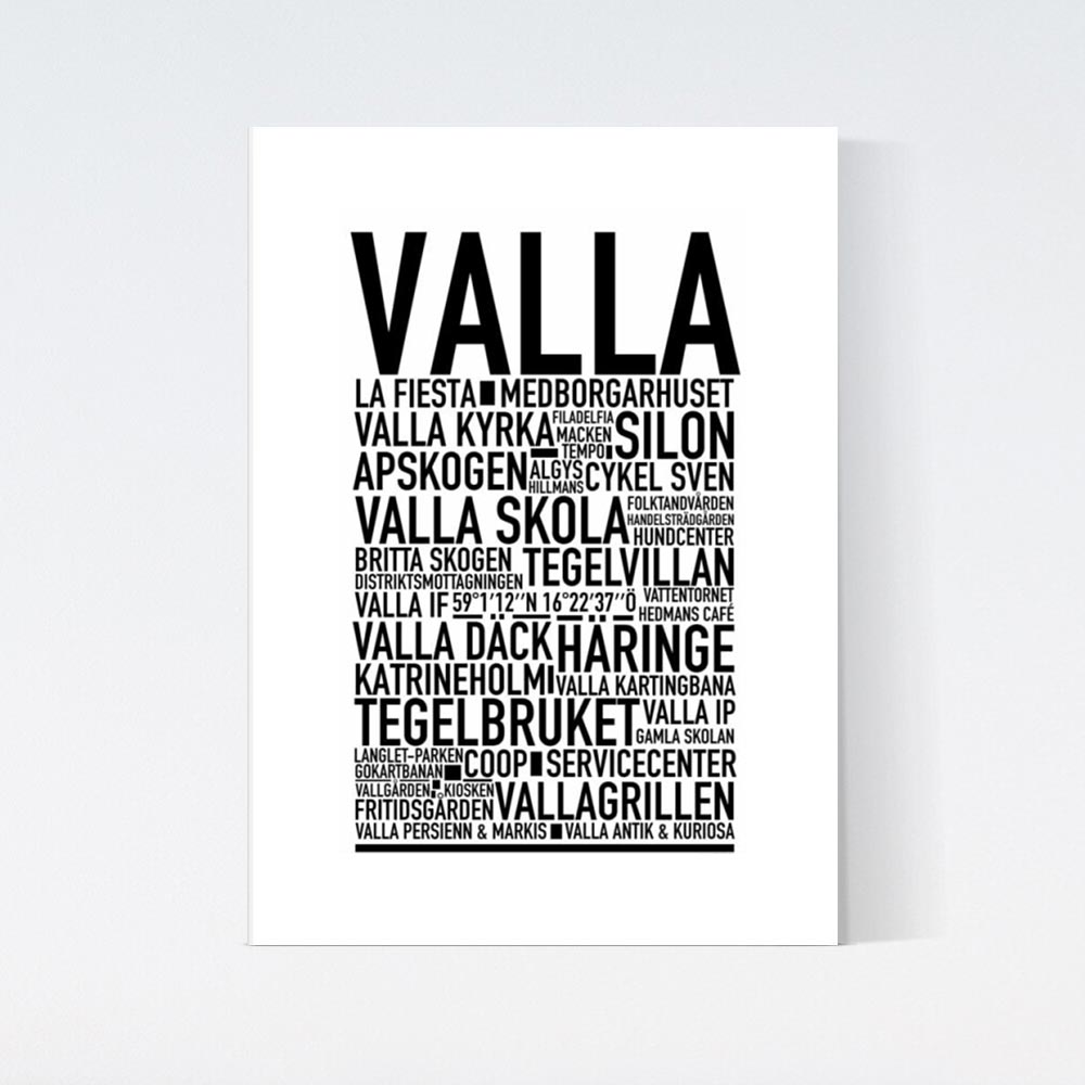 Valla Text Poster