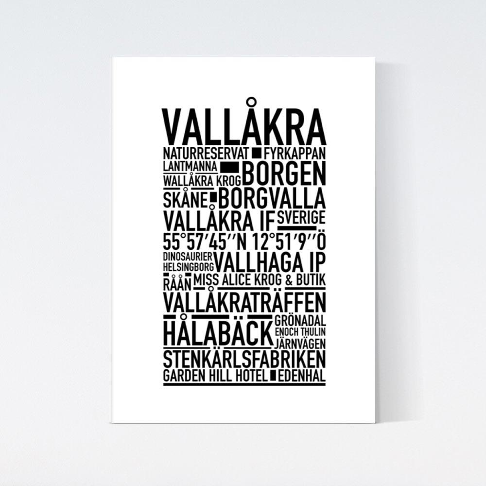 Vallåkra Text Poster