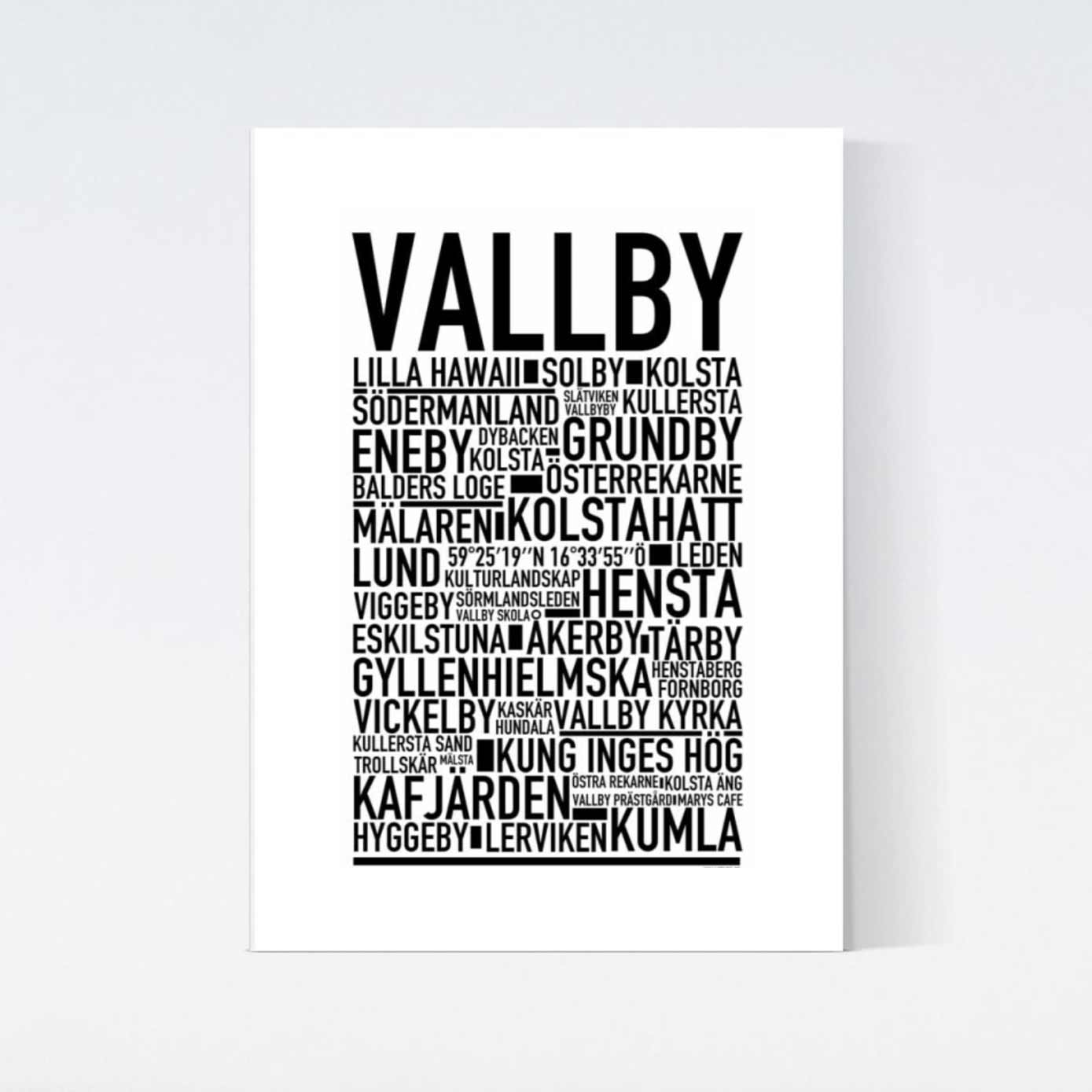 Vallby Text Poster