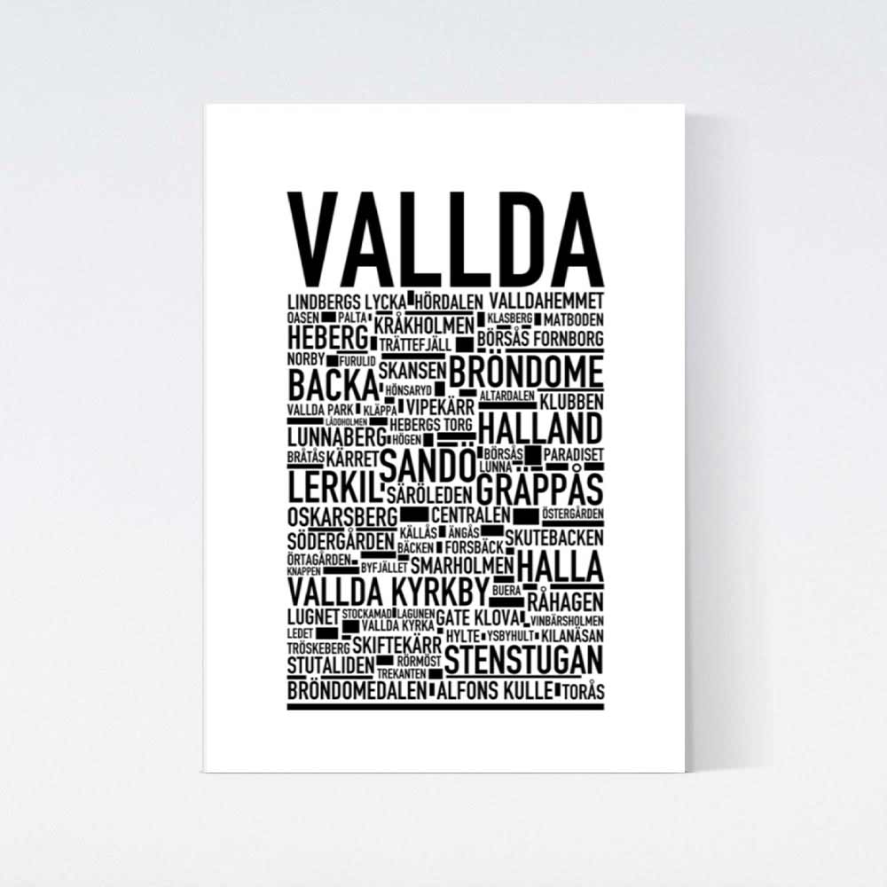 Vallda Text Poster