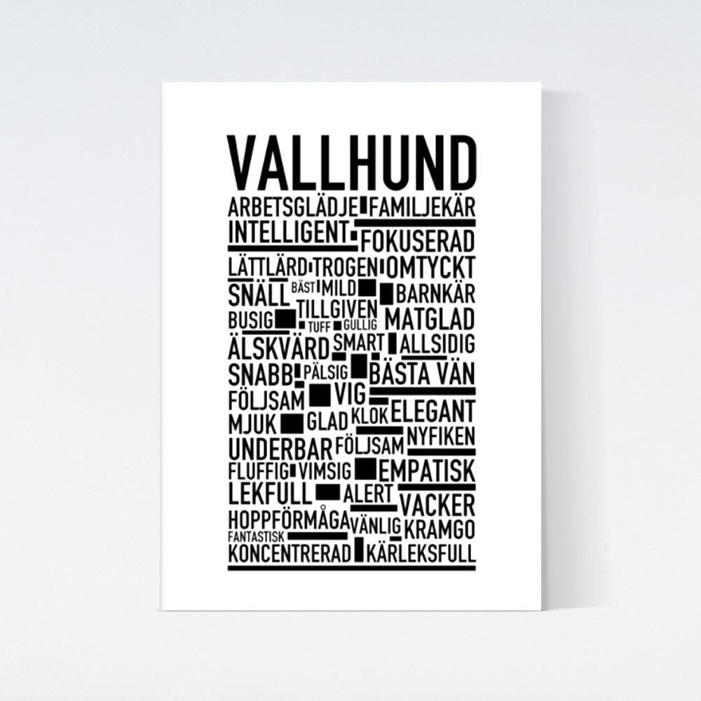 Vallhund Text Poster