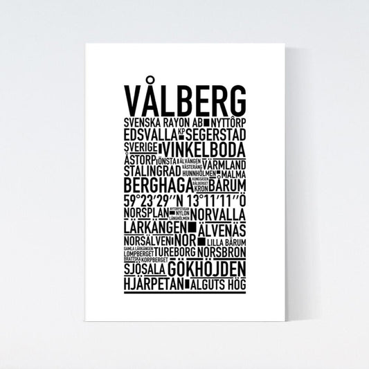 Vålberg Text Poster