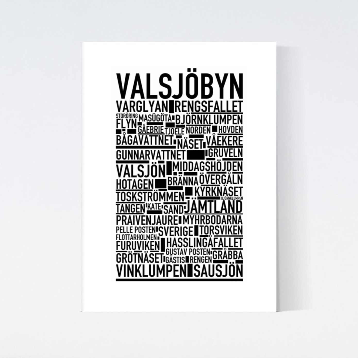 Valsjöbyn Text Poster