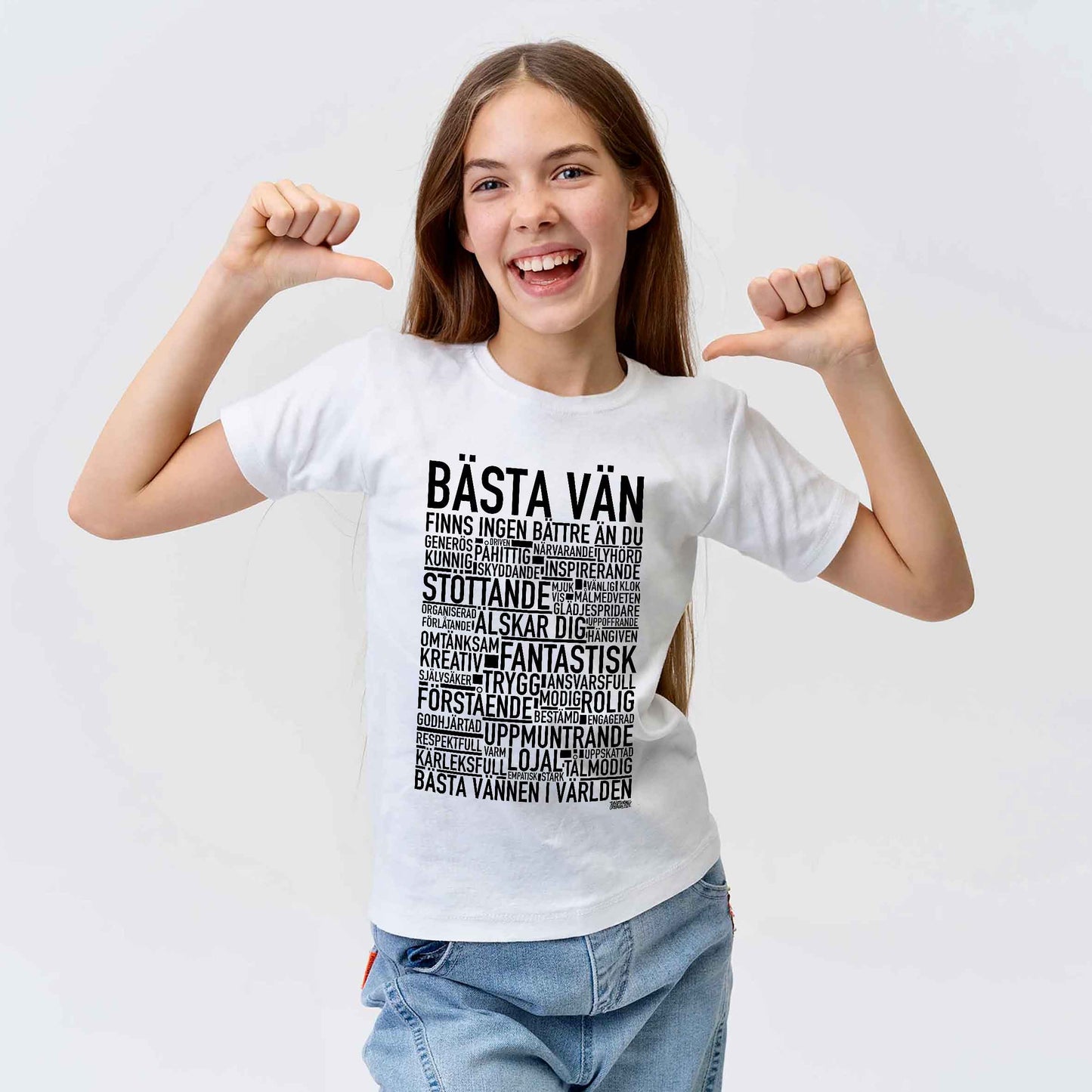 Bästa Vän Text Barn T-shirt