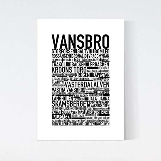 Vansbro Text Poster