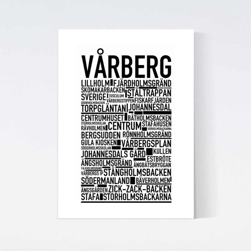 Vårberg Text Poster