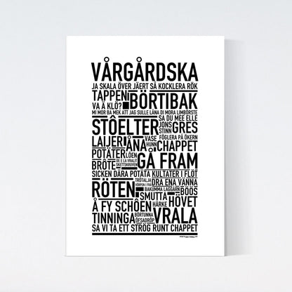 Vårgårdska Dialekt Text Poster