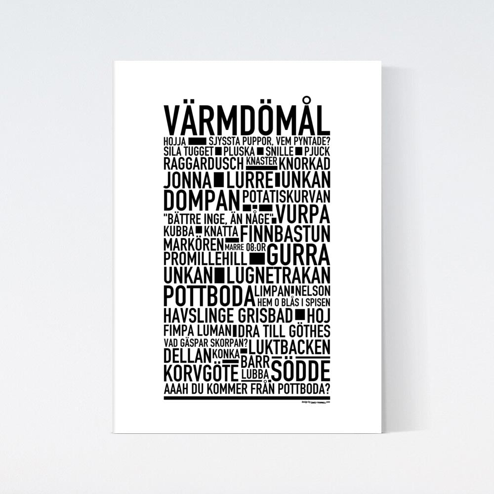 Värmdömål Dialekt Text Poster