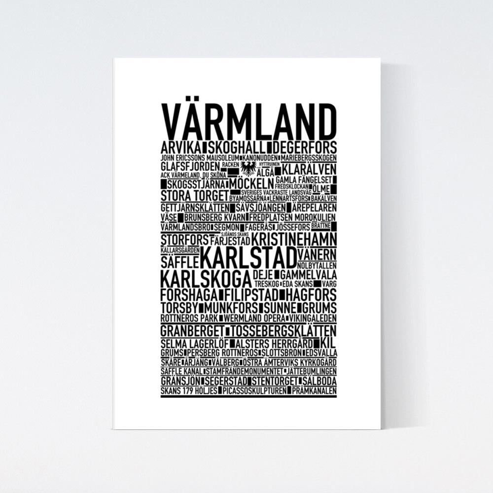 Värmland Landskap Text Poster