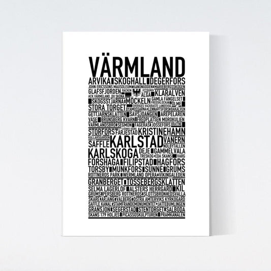 Värmland Landskap Text Poster