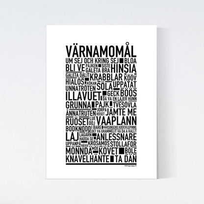 Värnamomål Dialekt Text Poster