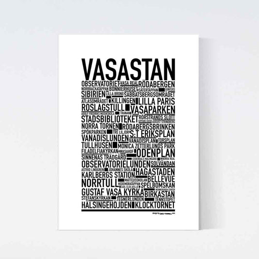 Vasastan Stockholm Text Poster