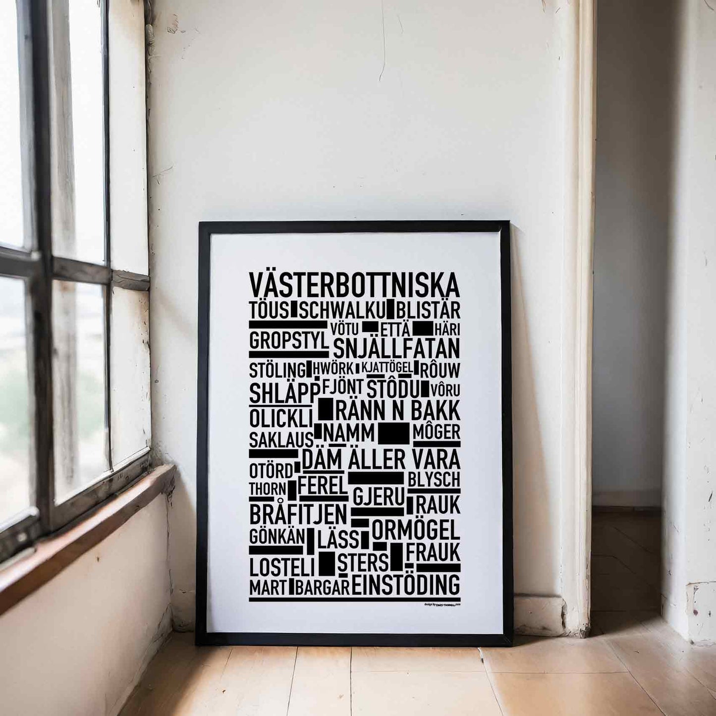 Västerbottniska Dialekt Text Poster