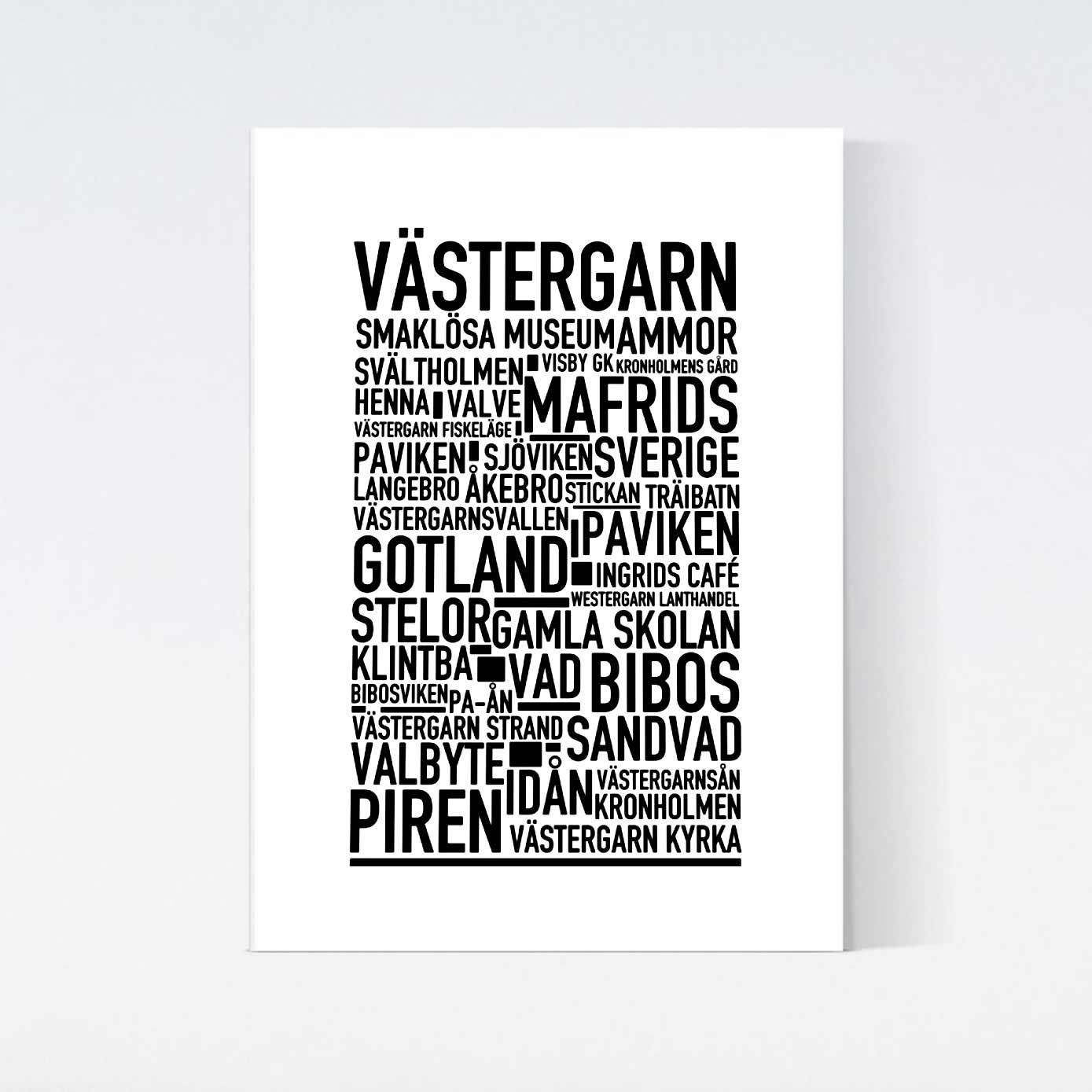 Västergarn Text Poster