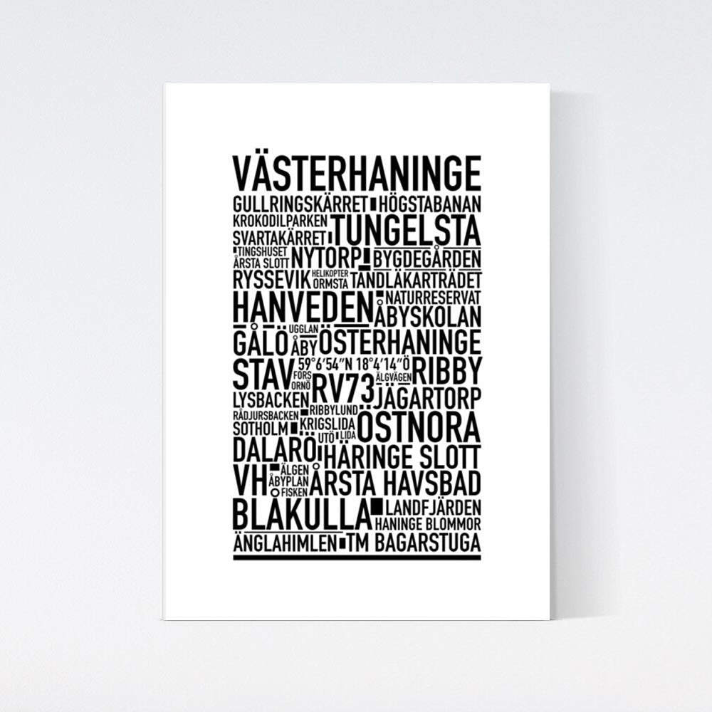 Västerhaninge Text Poster